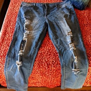 Distressed jeans
